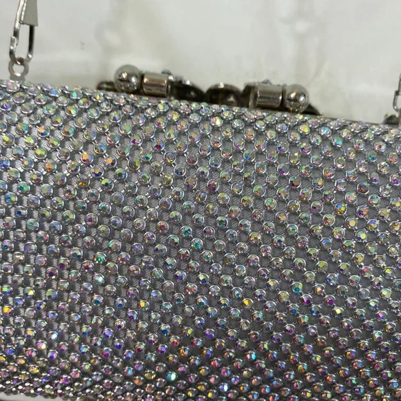 Fawziya Designer Rhinestone Peacock Glamour Shoulder Handbag ~ NWOT - Picture 9 of 13